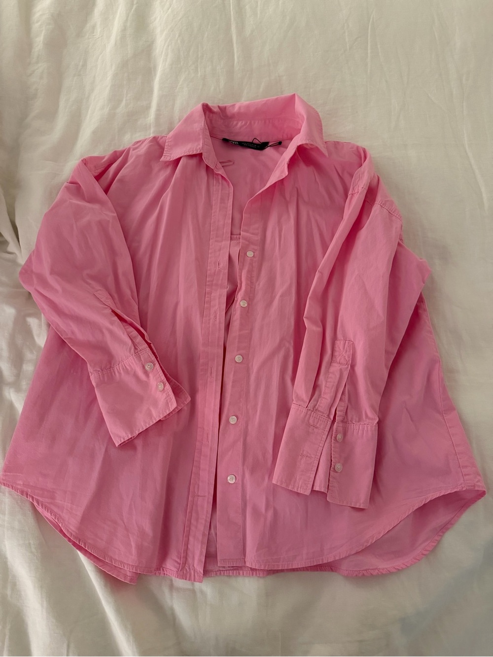NEW Zara Pink Button-Down Shirt